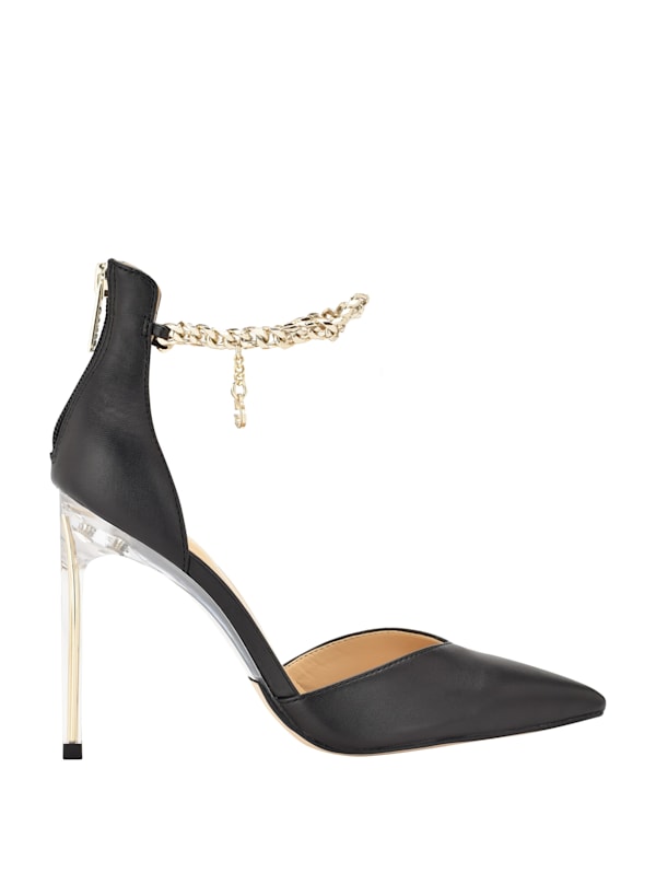 Pointed pumps with ankle strap discount