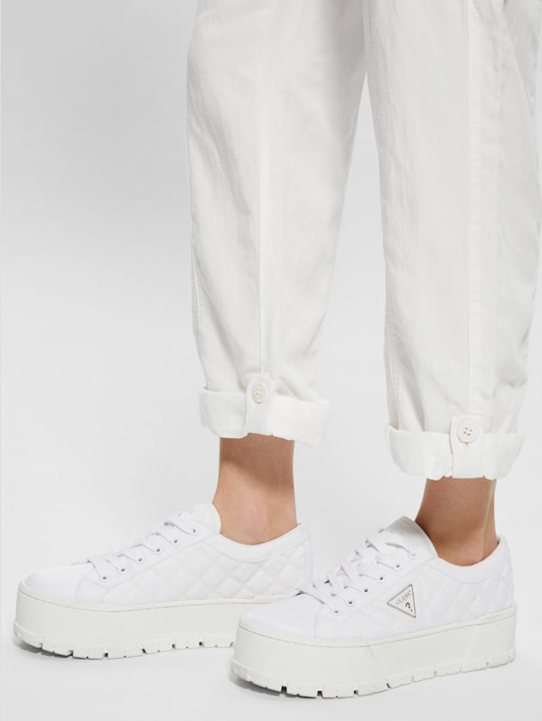 Guess white platform sneakers sales