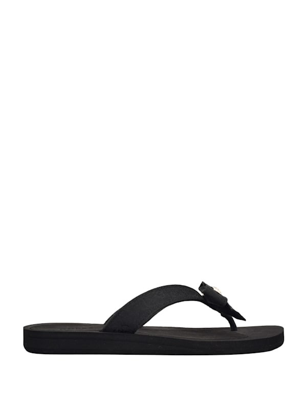 Guess bow cheap tie flip flops