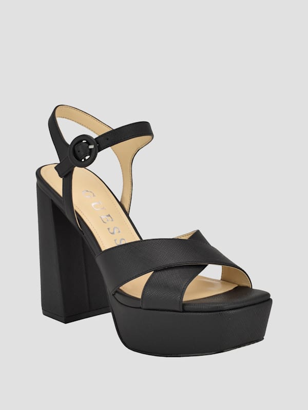 Vallenn Platform Block Heels GUESS Canada
