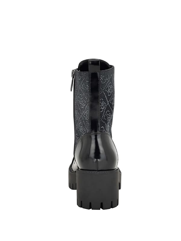 Waitea Rhinestone Moto Booties GUESS Canada