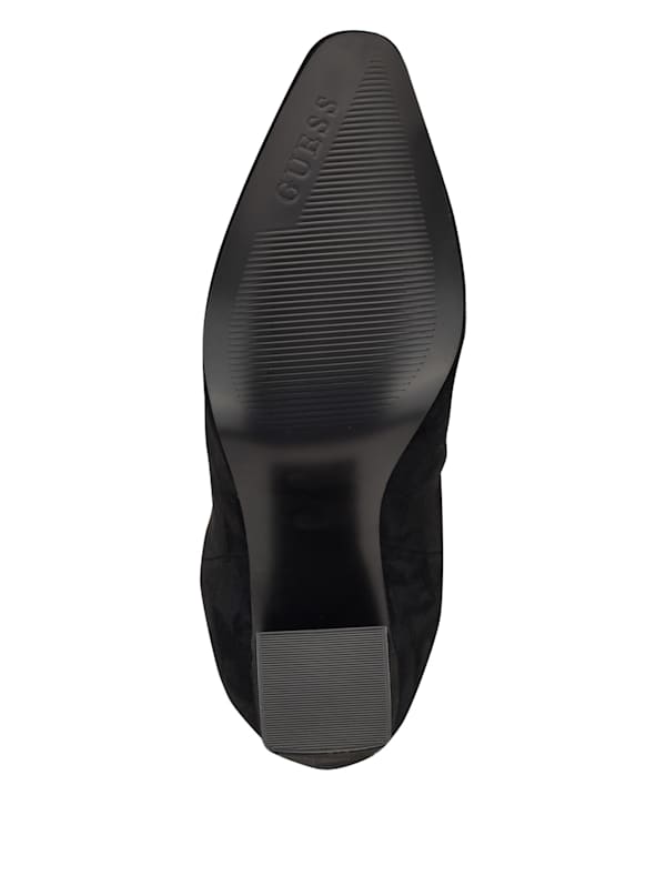 Guess black suede boots discount