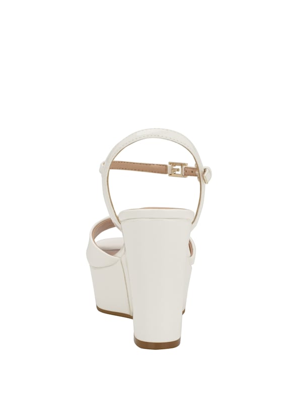 Women's White Wedge Sandals