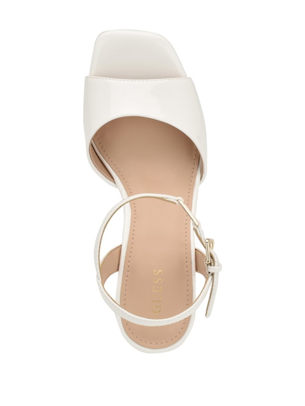 Guess white wedges new arrivals