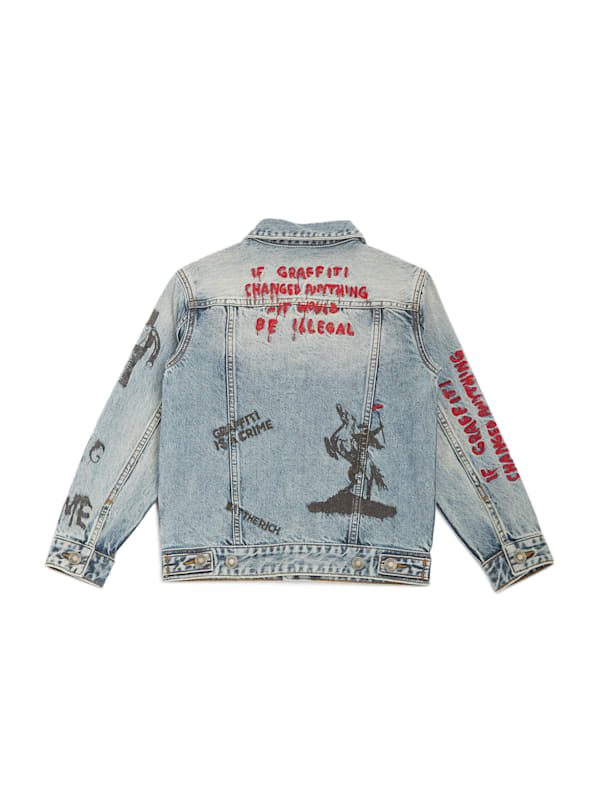 Guess graffiti denim jacket online