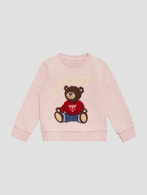 GUESS Eco Bear Logo Sweatshirt 3m 7 Pink 6X 7