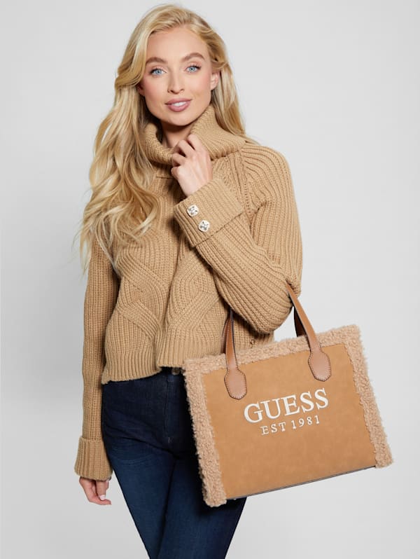 Guess Silvana Compartment Oversized Logo Tote Bag