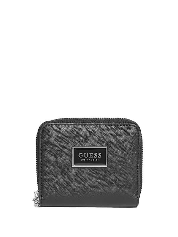 Abree Saffiano Zip Around Wallet GUESS Factory