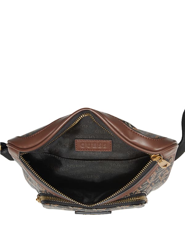 Guess VEZZOLA BUM BAG UNISEX - Riñonera - brown/beige/marrón 