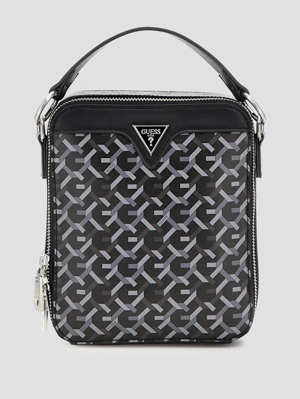 Eco G Woven Double Zip Crossbody Bag GUESS Canada