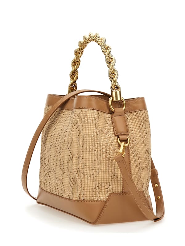 Sac seau tiss en paille Aida GUESS Canada