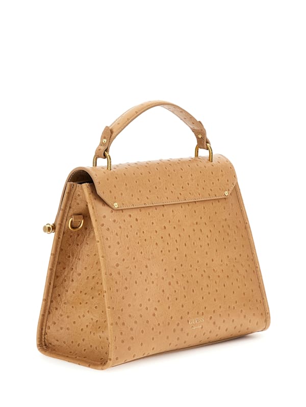 Iris Large Leather Satchel GUESS Canada