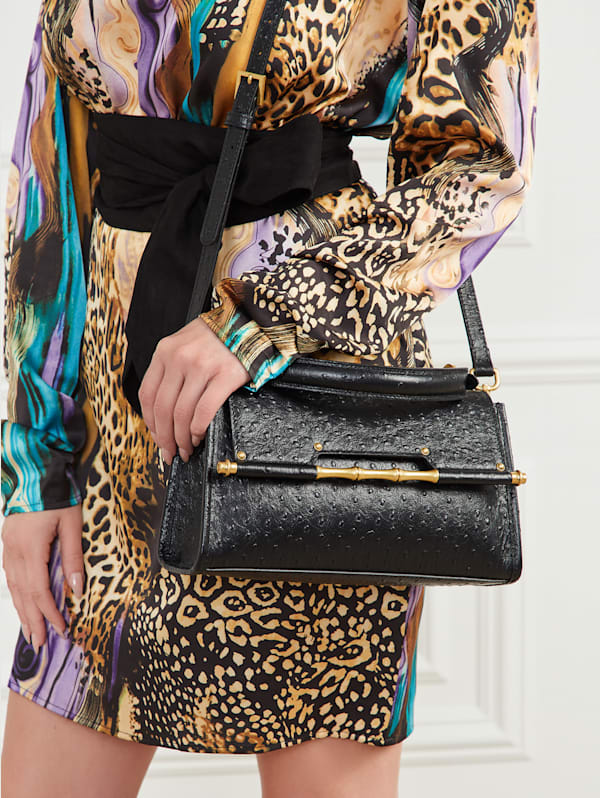 Iris Bamboo Mini Leather Satchel Marciano