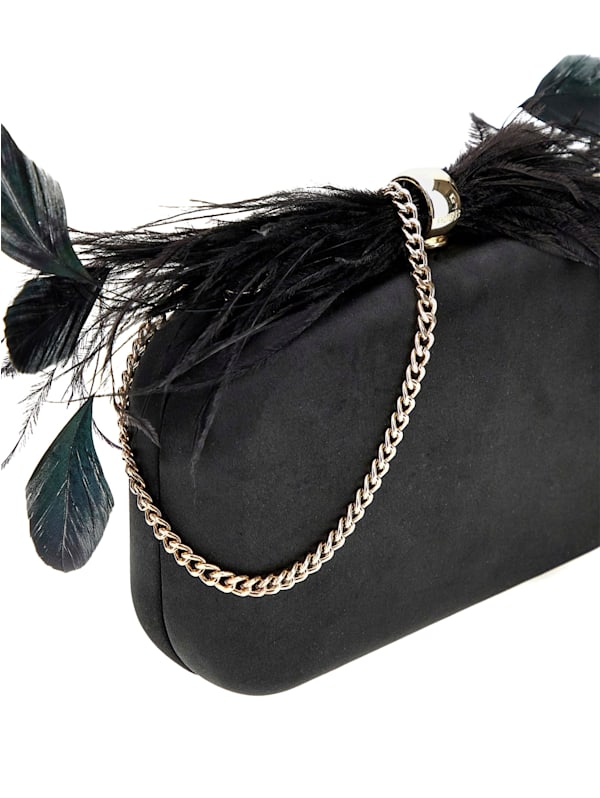 Guess black clutch bag discount