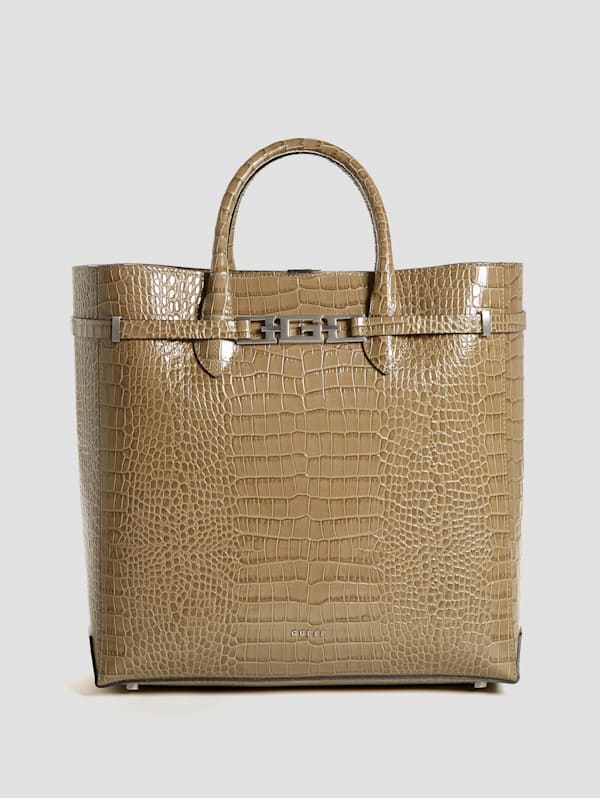 Cristina Croc Leather Tote GUESS