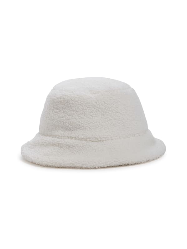 Factory Rhinestone Sherpa Bucket Hat Tan