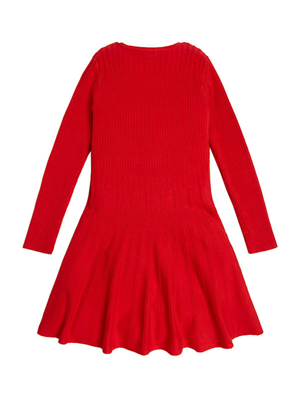 Kids red top sweater dress