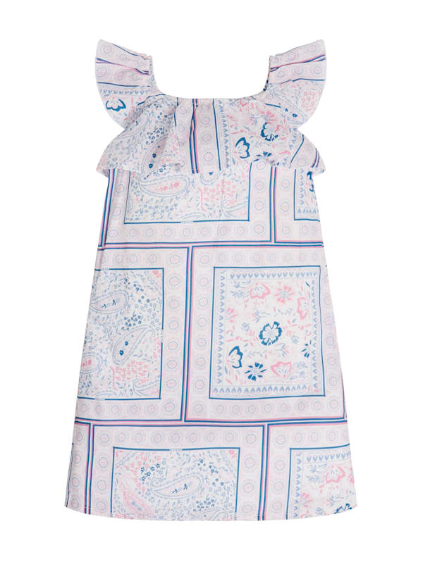 Printed Ruffle Popeline Dress 7 16