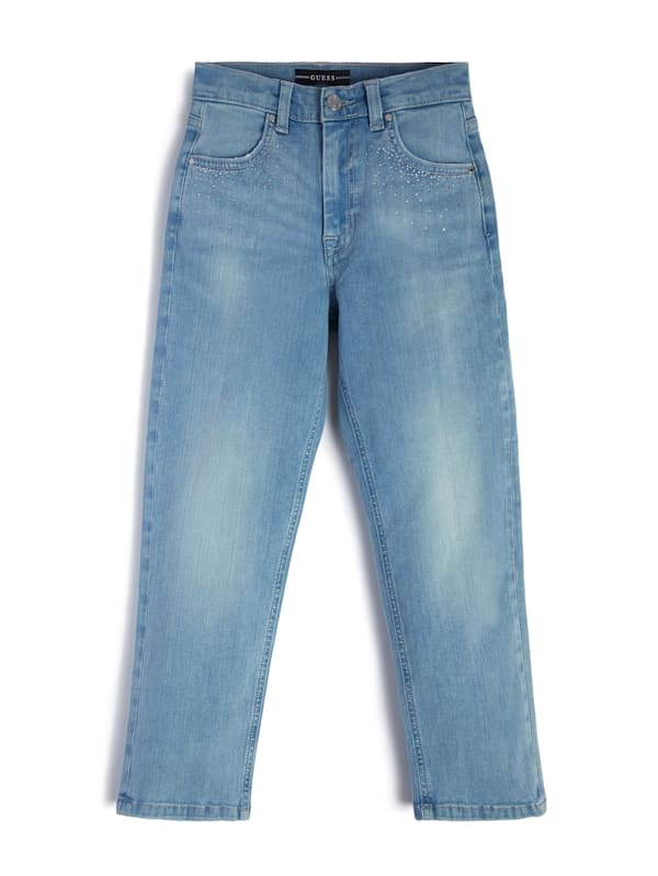 Jeans with rhinestone pockets sale
