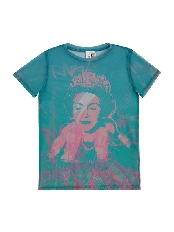 Queen Graffiti Mesh Tee Kids 7 16 GUESS Canada