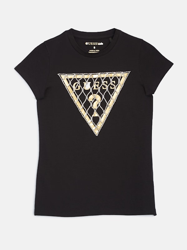 White and gold guess sale shirt