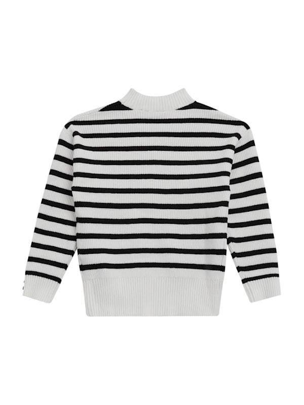 Guess Bear Logo Striped Sweater