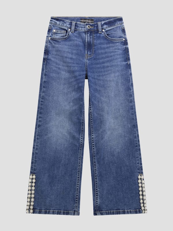 GUESS Embellished 90s Flare Jeans 7 16 Blue