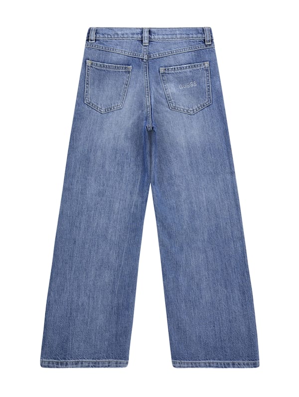 GUESS 90s Distressed Wide Leg Jeans 7 16 Blue