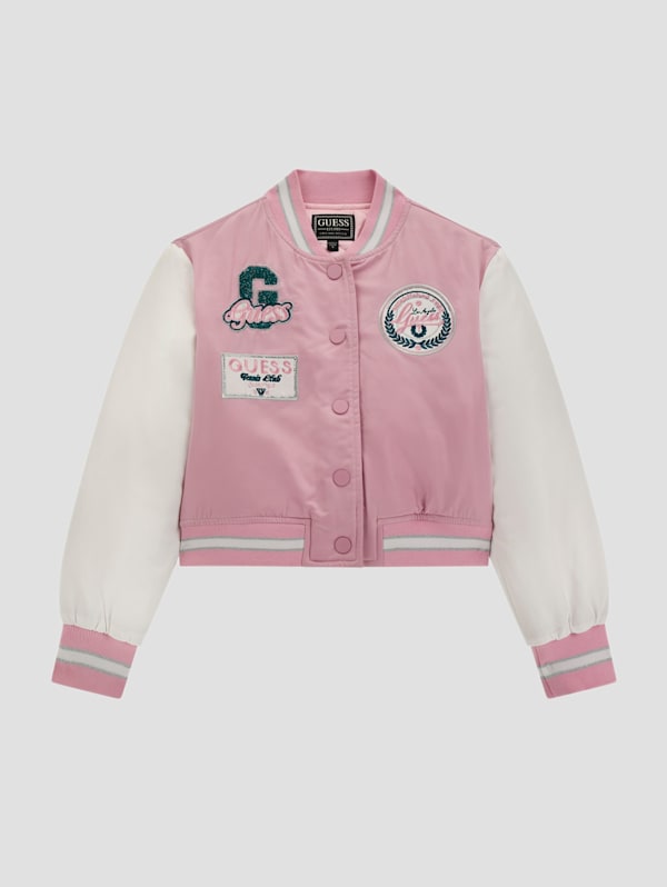 Pink guess jacket best sale