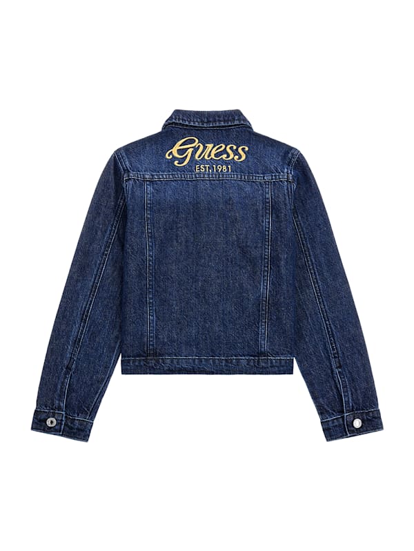 Guess denim jacket with pearls shop