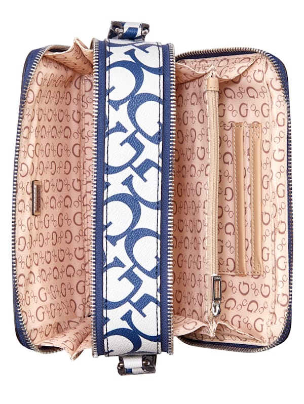 Factory Reinee Mini Double Zip Crossbody Blue One Size