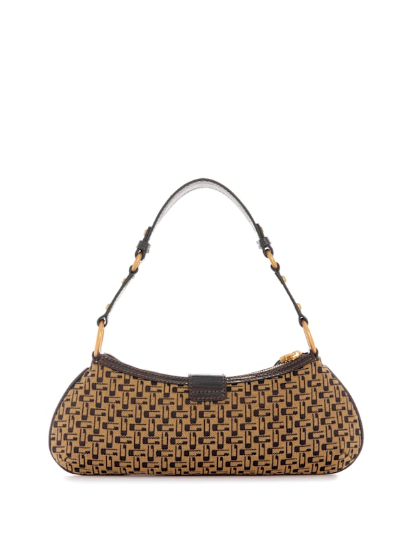 Small handbag/shoulder bag - Light beige/Leopard print - Ladies