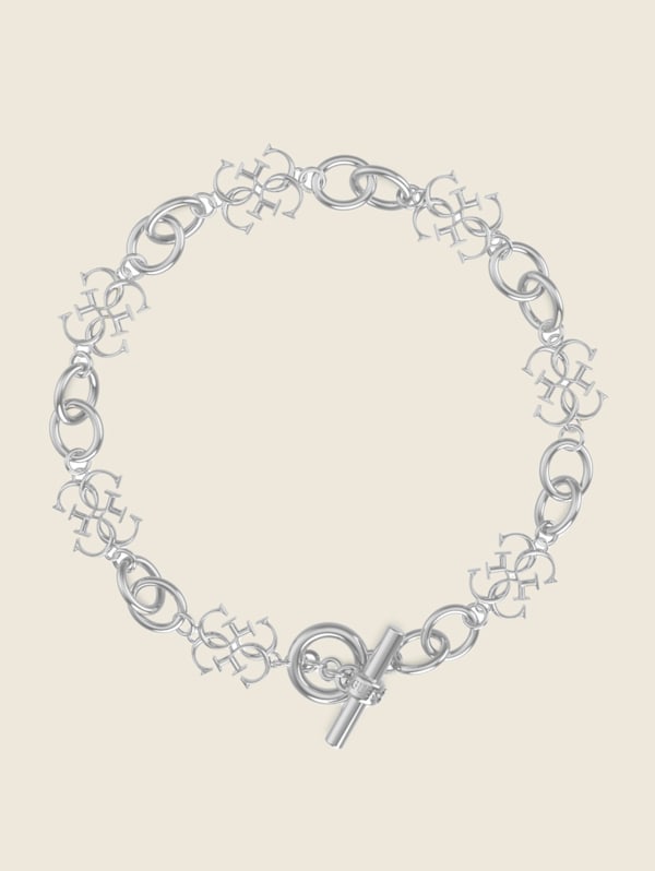 Silver Tone Quattro G Necklace