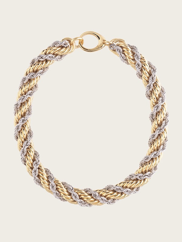 Mixed Metal Double Rope Necklace Marciano Ca
