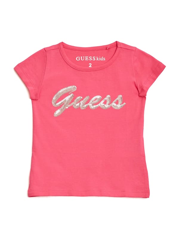 Guess pink tee best sale