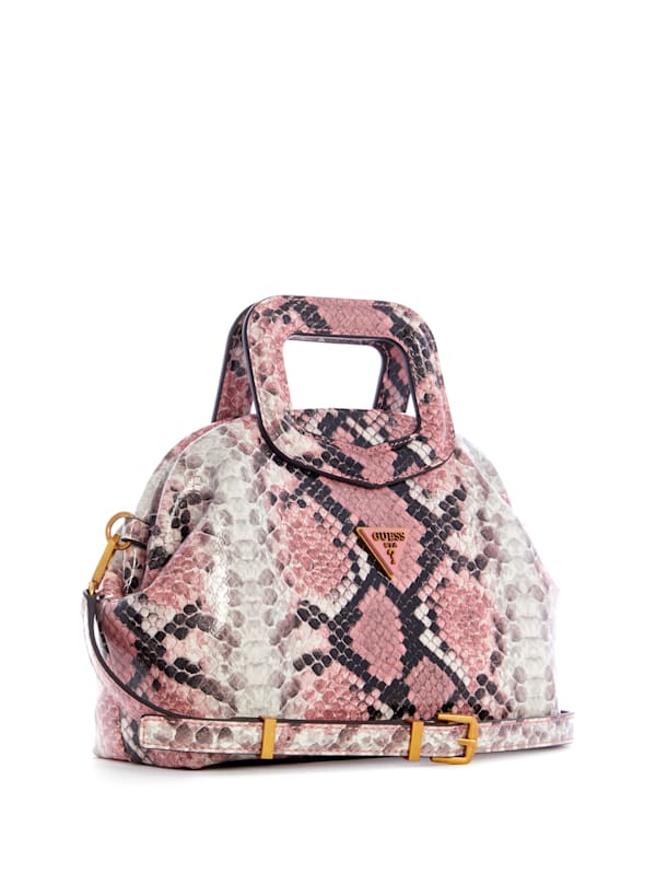 Errin Snakeskin Small Frame Satchel | GUESS