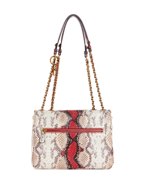 Guess Red And White Shoulder Bag