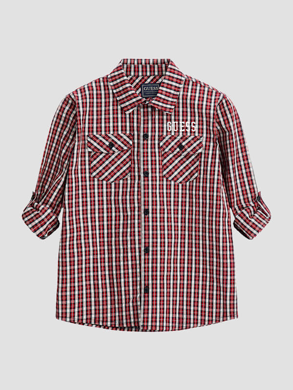 Guess red and white shirt store