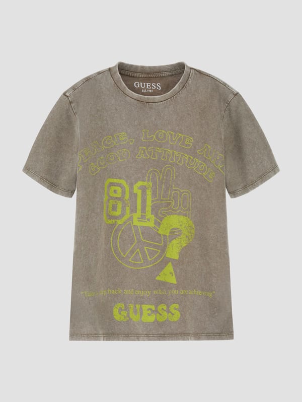 Garment Dyed Logo Tee 7 16 GUESS