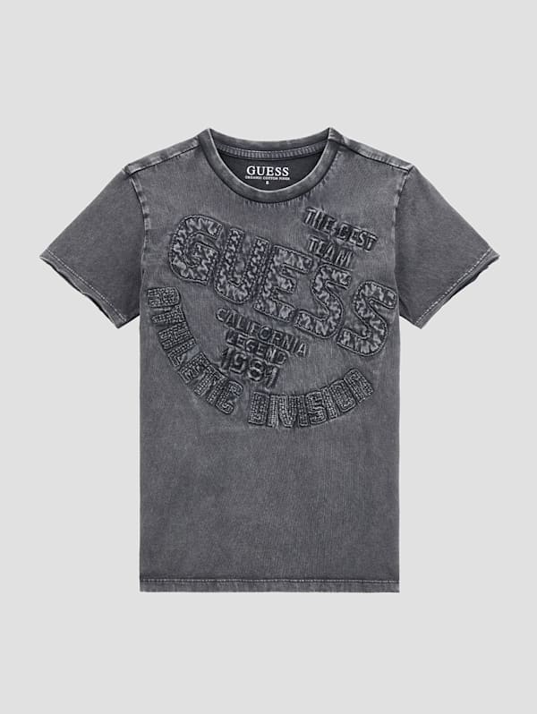 Signature Acid Wash Tee 7 16 GUESS