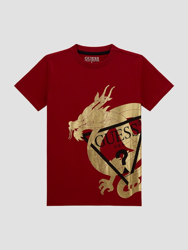 Metallic Foil Tee 7 16 GUESS Canada