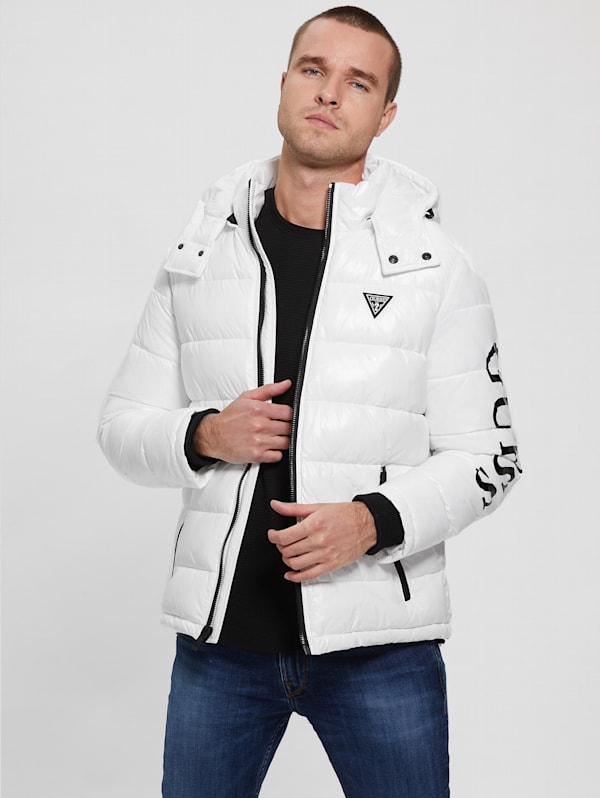 Black and top white guess jacket