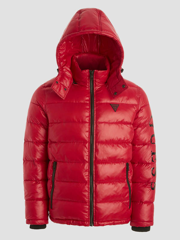 Guess red 2025 puffer jacket