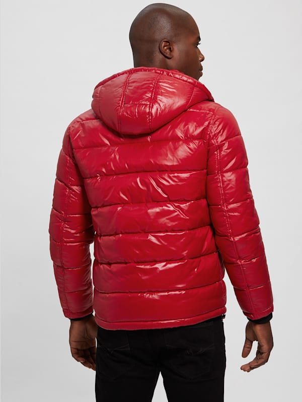 Guess red 2025 puffer jacket