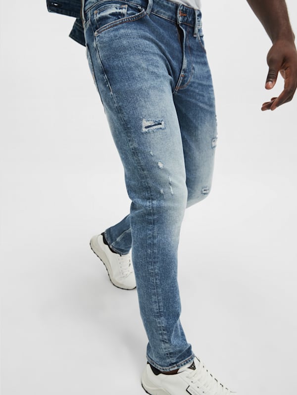 opdragelse Et kors Håndskrift Eco Slim Tapered Jeans | GUESS