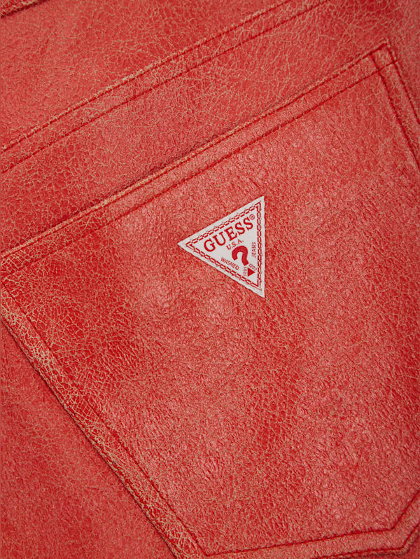 Guess red leather pants clearance