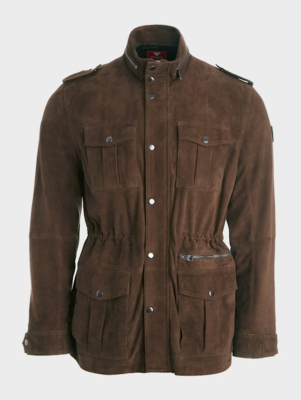 Suede Utility Jacket GUESS Canada