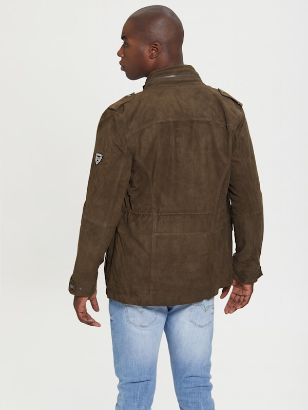 Suede Utility Jacket GUESS Canada