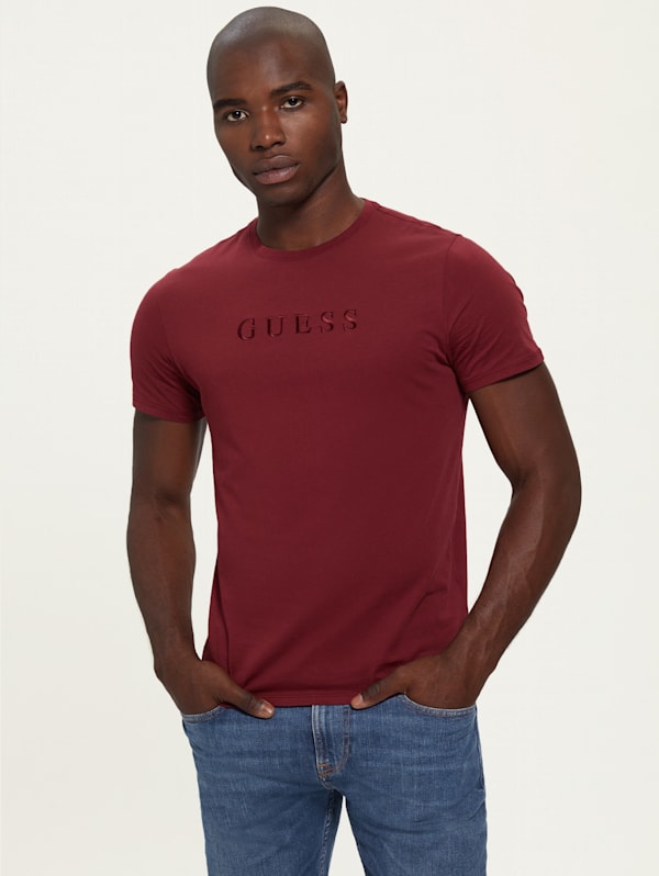 Guess burgundy shirt hotsell