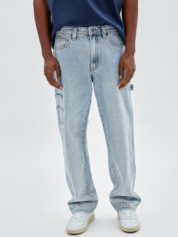 Baggy Fit Carpenter Jeans - Light denim blue - Kids